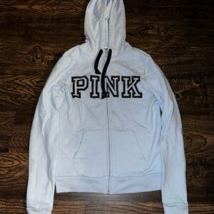 White Hoodie with PINK Logo